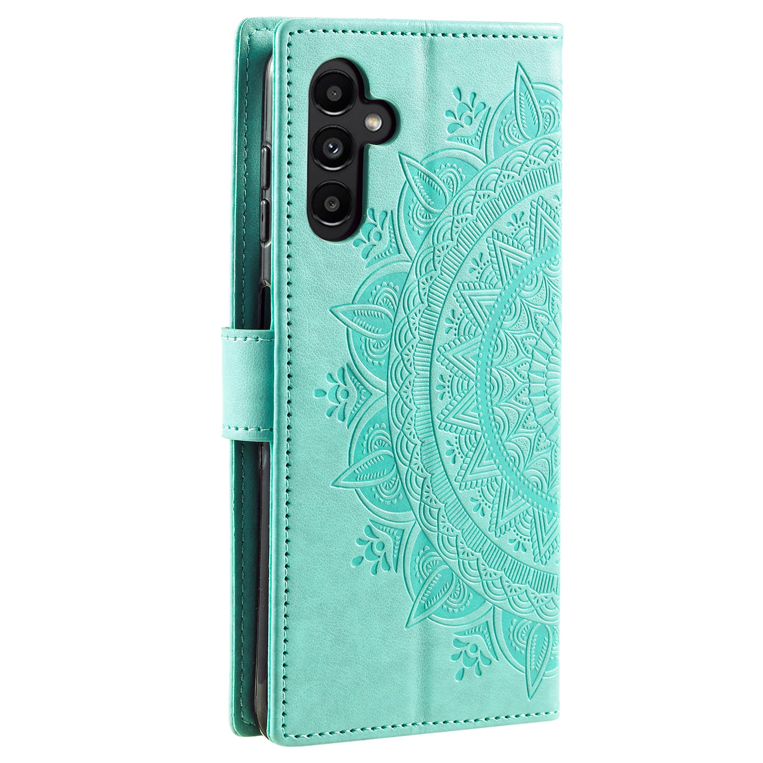 Til Samsung Galaxy A25 5G PU læderstandercover med trykt blomsterpung telefonetui med rem Til Samsung Galaxy A25 5G PU læderstandercover med trykt blomsterpung telefonetui med rem